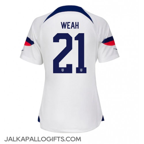 Yhdysvallat Timothy Weah #21 Kotipaita Naiset MM-kisat 2022 Lyhythihainen